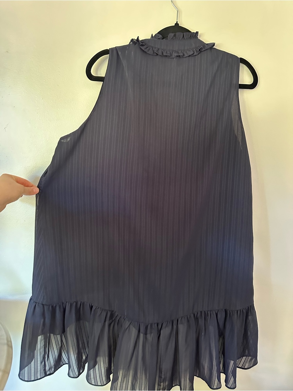 Sleeveless Ruffle-Trim top - Picture 4 of 5